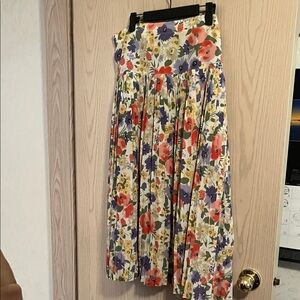 Vibrant Floral A-Line Skirt